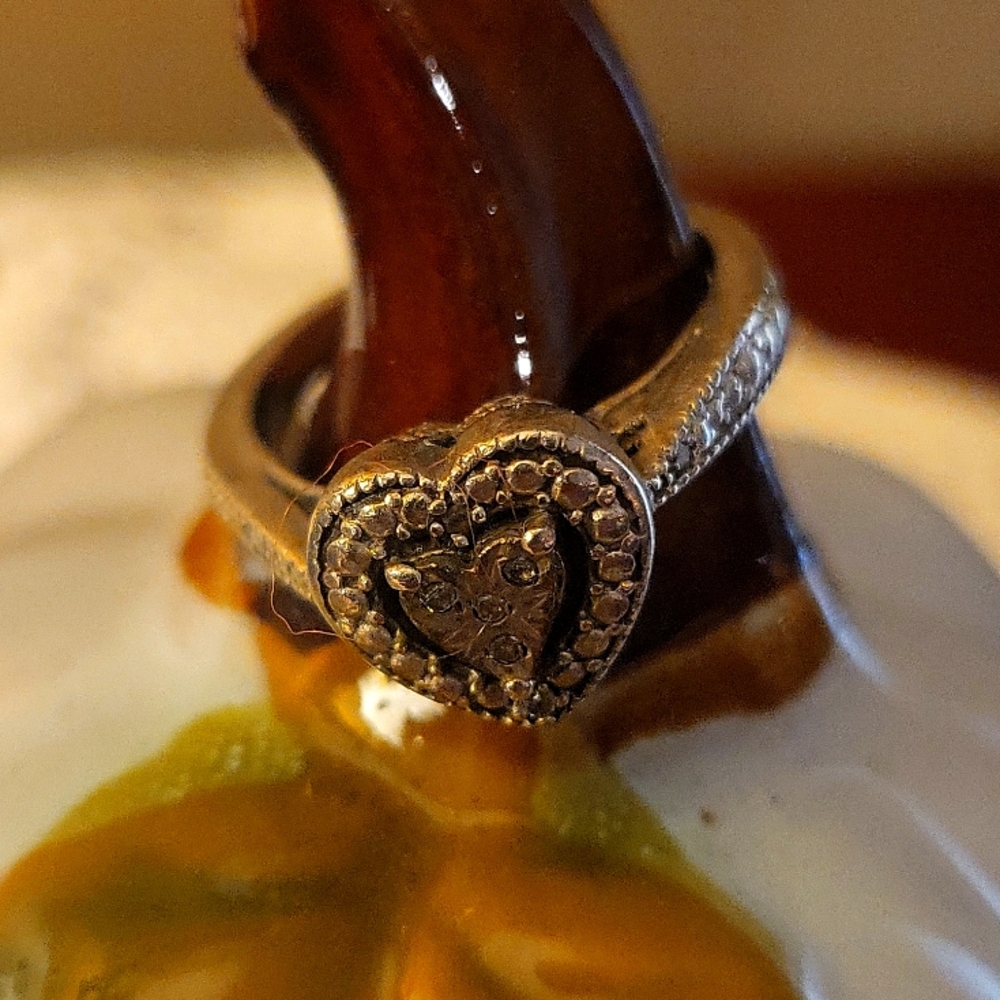 Diamond accent ring sz 7 Kay's stamped 925